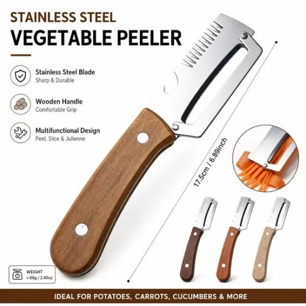 3-in-1 Multifunctional Vegetable Peeler & Cutter (2 Pcs)