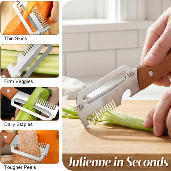 3-in-1 Multifunctional Vegetable Peeler & Cutter (2 Pcs)
